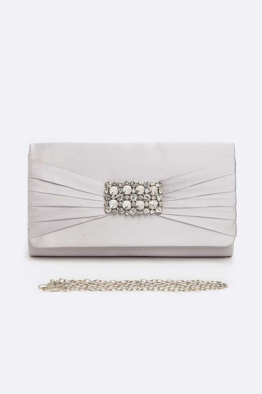 Satin Pleated Clutch