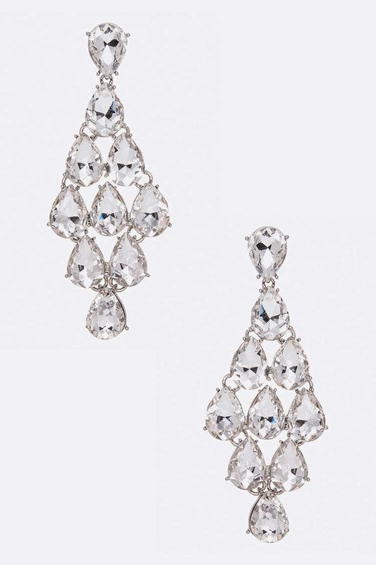 Rhinestone Chandelier Drop Earrings