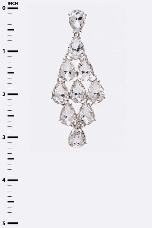 Rhinestone Chandelier Drop Earrings