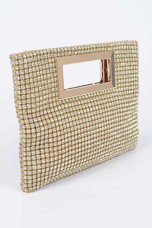 Top Handle Rhinestone Handbag