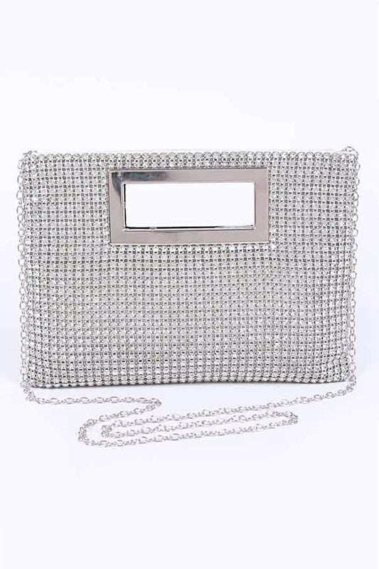 Top Handle Rhinestone Handbag