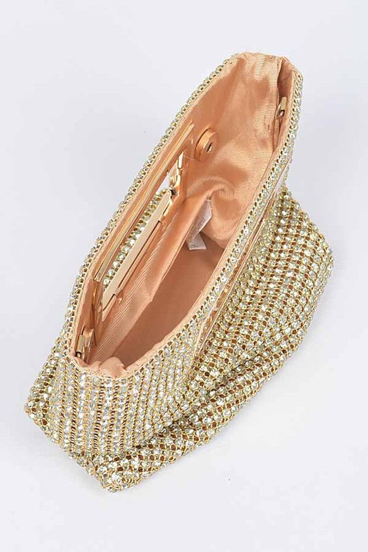 Top Handle Rhinestone Handbag