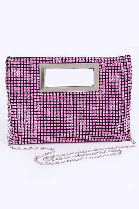 Top Handle Rhinestone Handbag