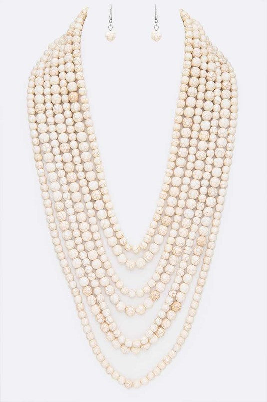 Genuine Beads Necklace Set
