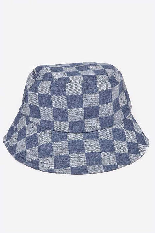 Checker Denim Bucket Hat