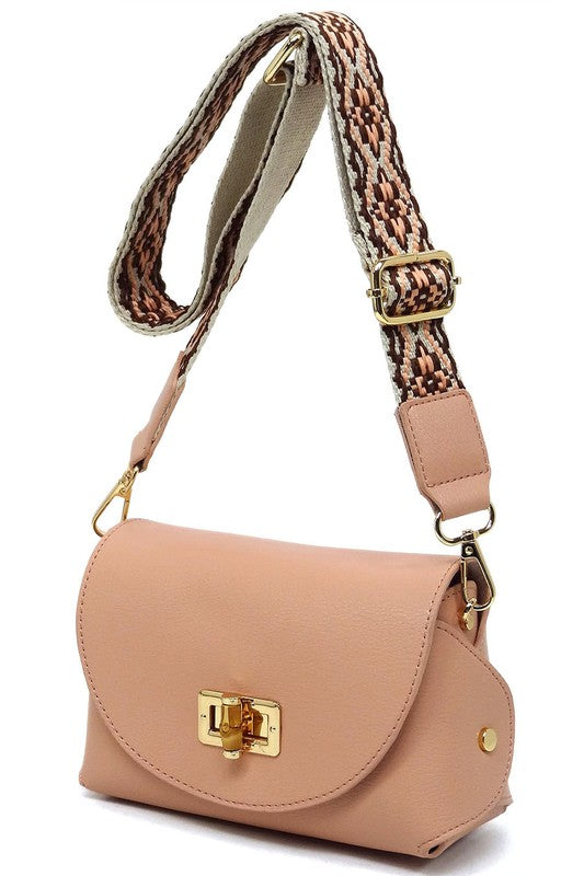 Bamboo Flap Crossbody Bag