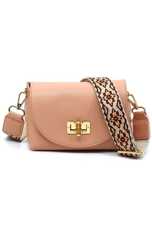 Bamboo Flap Crossbody Bag