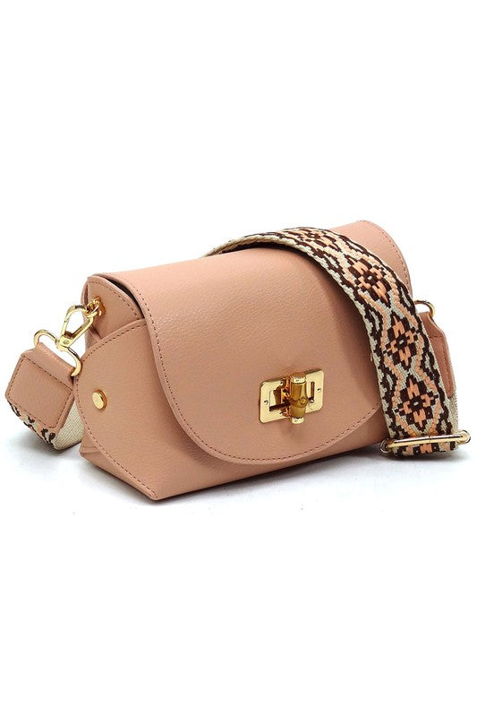 Bamboo Flap Crossbody Bag