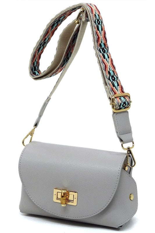 Bamboo Flap Crossbody Bag