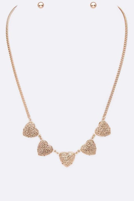 Heart Necklace Set