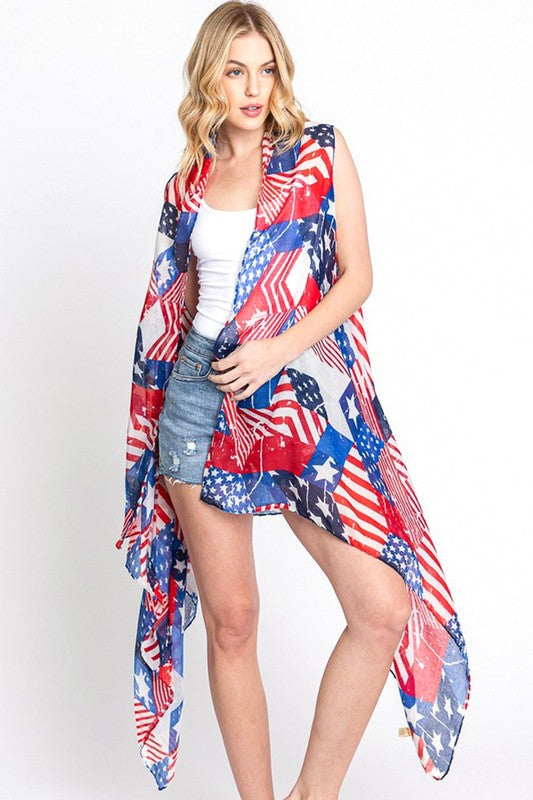 American Flag Cover-Up Vest