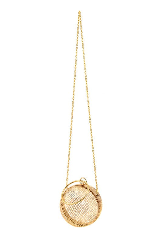 Cage Ball Clutch Handbag