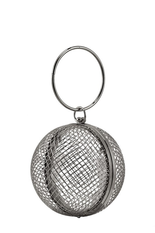 Cage Ball Clutch Handbag