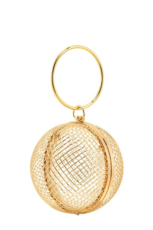 Cage Ball Clutch Handbag