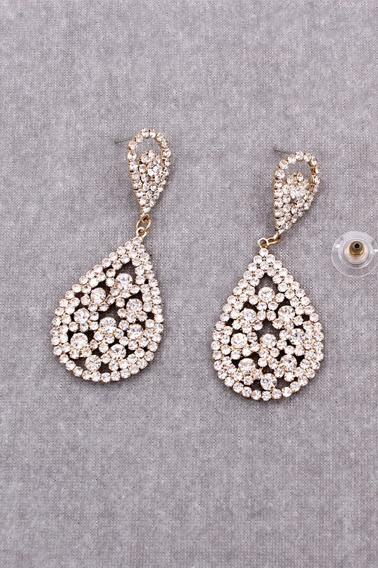 Pave Double Drop Earrings