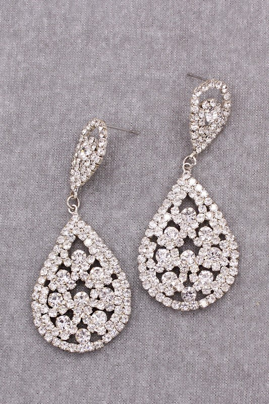 Pave Double Drop Earrings
