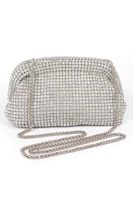 Rhinestone Mesh Soft Clutch