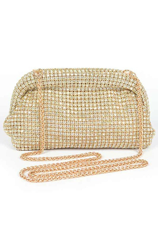 Rhinestone Mesh Soft Clutch