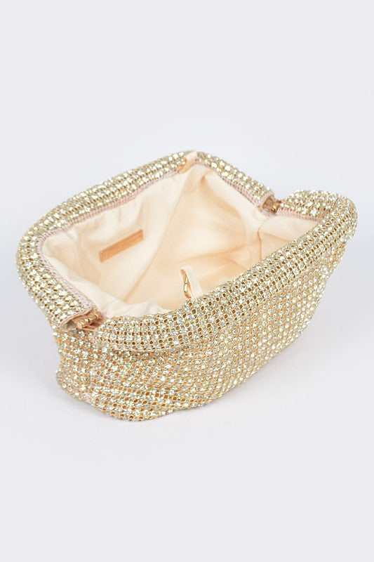 Rhinestone Mesh Soft Clutch