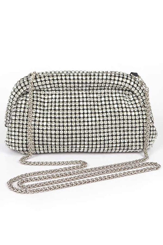 Rhinestone Mesh Soft Clutch