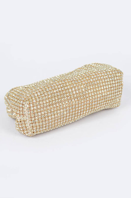 Rhinestone Mesh Soft Clutch