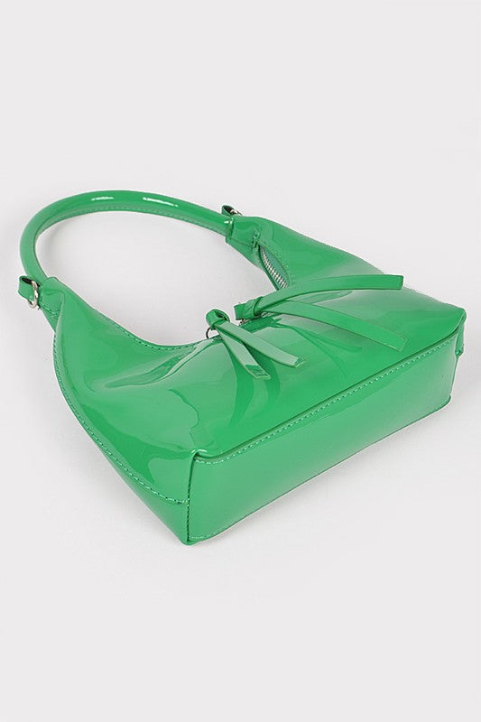 Patent Faux Leather Handbag