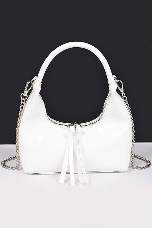 Patent Faux Leather Handbag