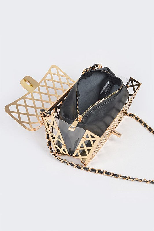 Caged Box Shoulder Bag