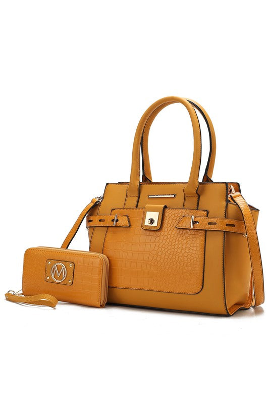 Vegan Leather Satchel Set
