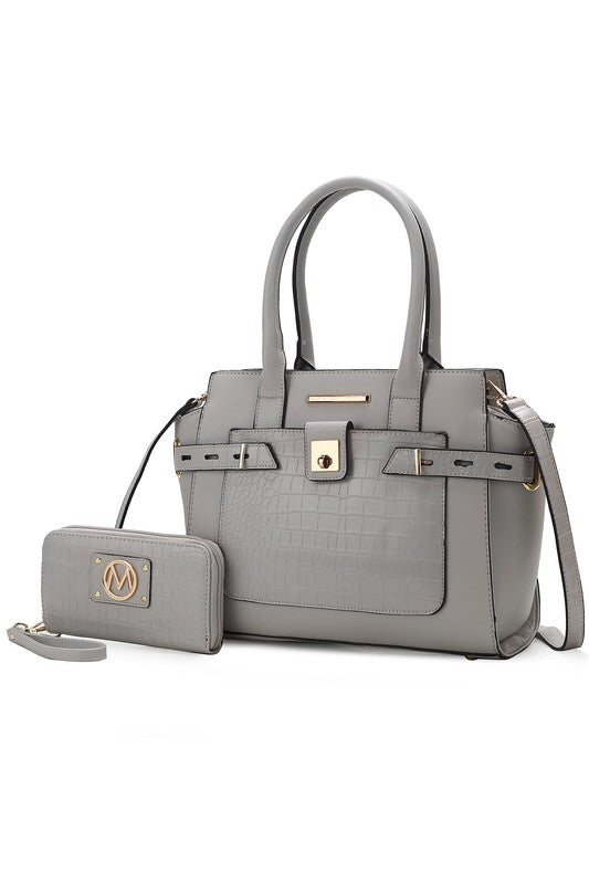 Vegan Leather Satchel Set