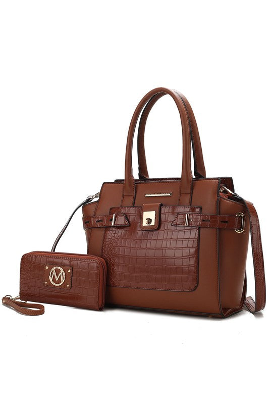 Vegan Leather Satchel Set