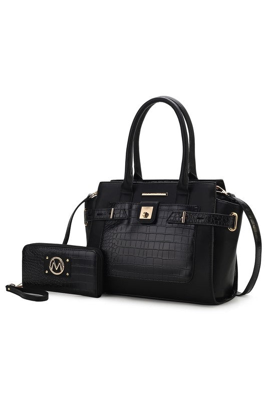 Vegan Leather Satchel Set