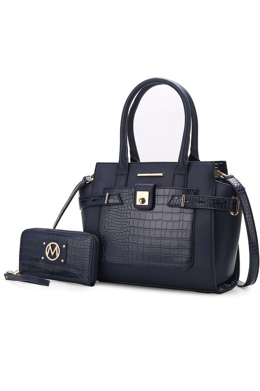 Vegan Leather Satchel Set
