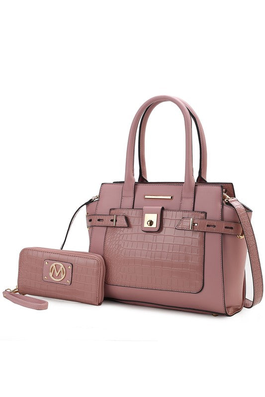Vegan Leather Satchel Set