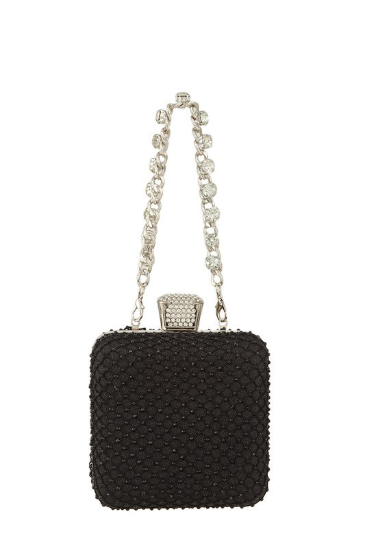 Rhinestone Paved Box Bag