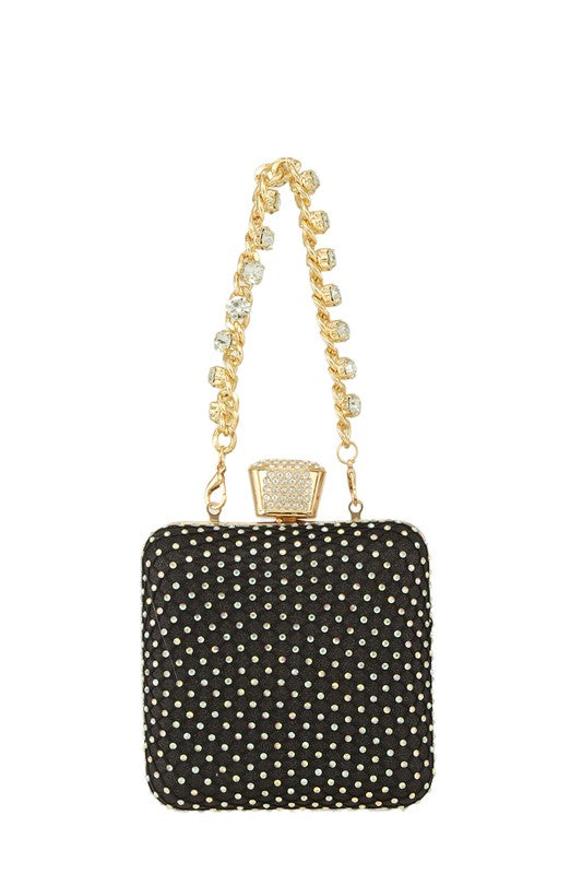 Rhinestone Paved Box Bag