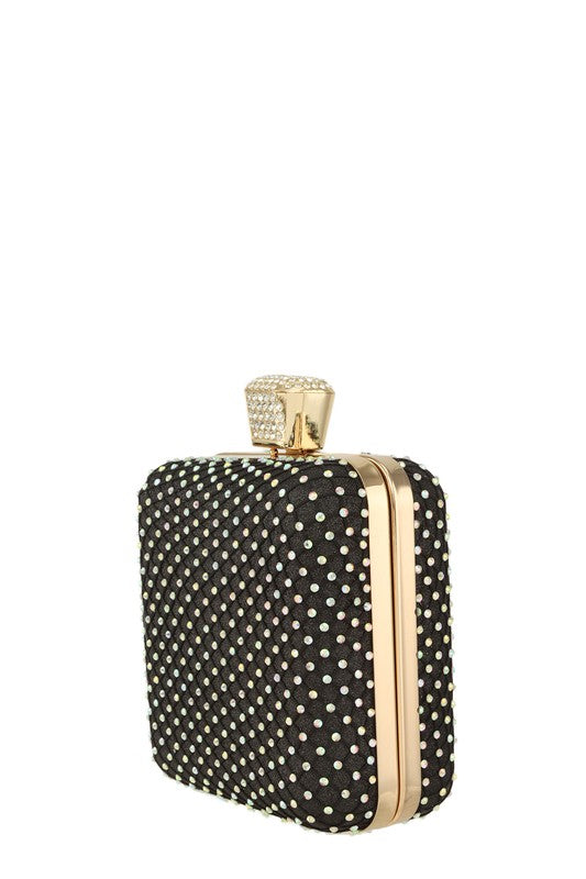 Rhinestone Paved Box Bag