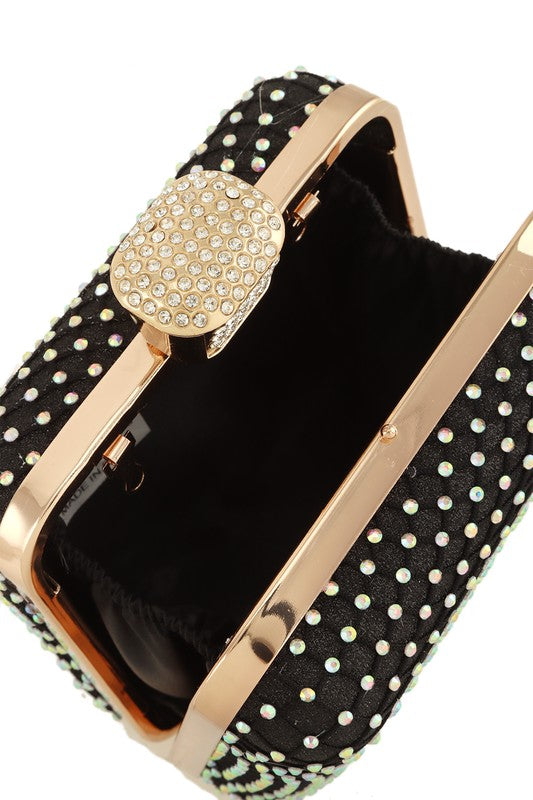 Rhinestone Paved Box Bag