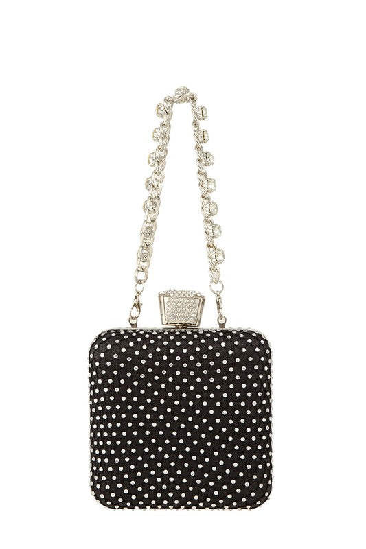 Rhinestone Paved Box Bag