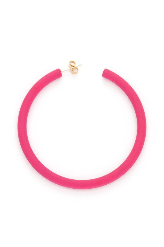 Color Coated Hoop Earrings