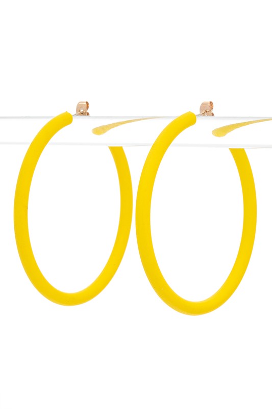 Color Coated Hoop Earrings