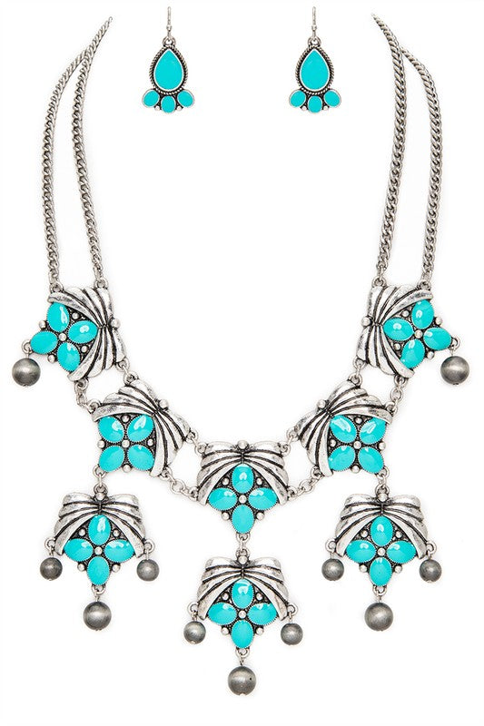 Enamel Western Necklace Set