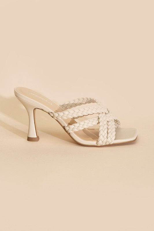 Strappy Braided Heel Sandals