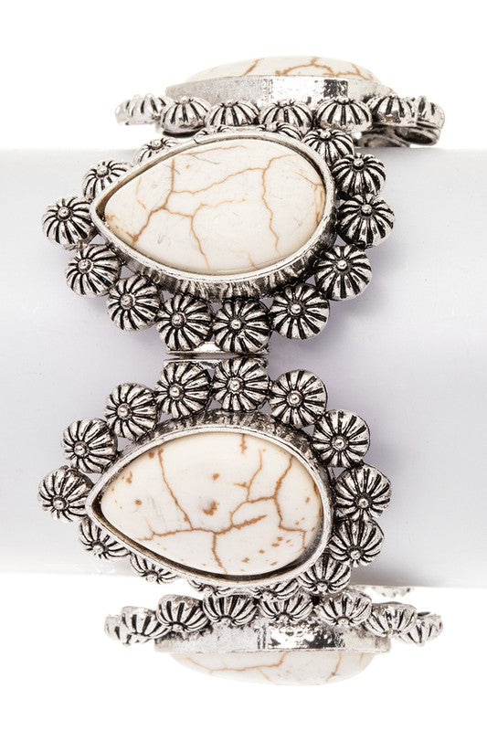 Teardrop Stone Western Bracelet