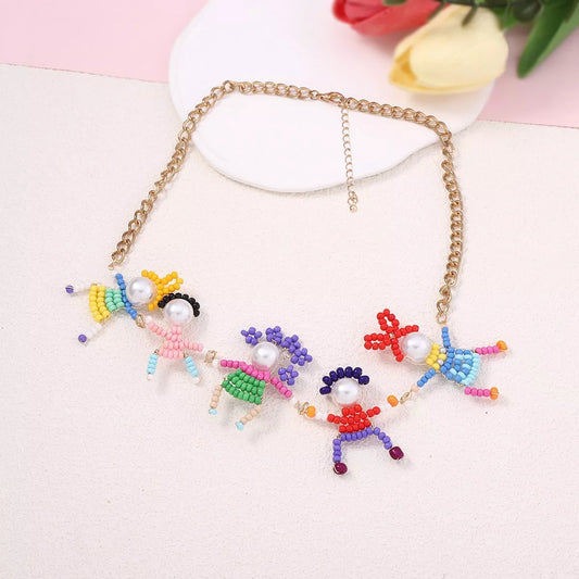 18K Gold-Plated Bead Charm Necklace - alternate necklace view