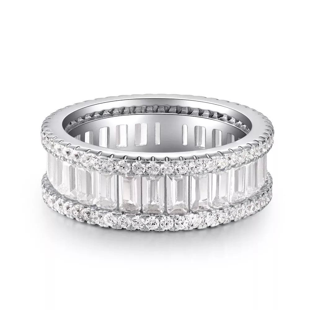 Sterling Silver Zircon Ring in Blush Pink - women's ring