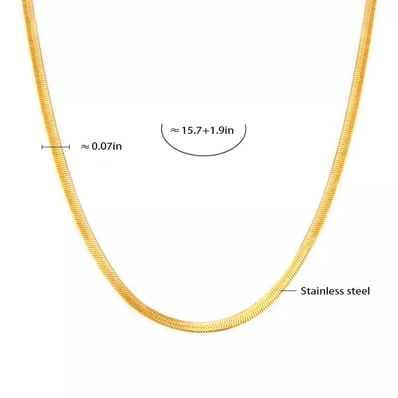 18K Gold-Plated Minimalist Necklace - alternate necklace view