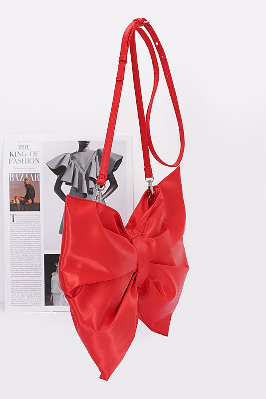 Oversize Satin Bow Handbag