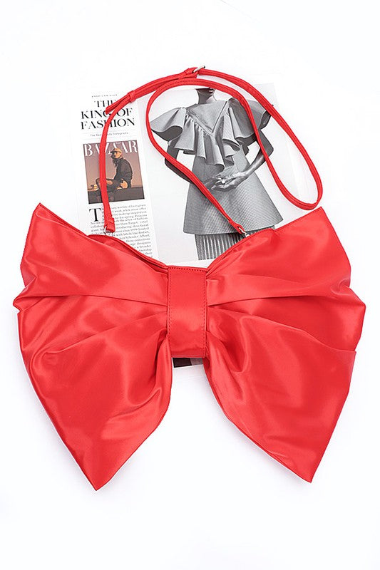 Oversize Satin Bow Handbag