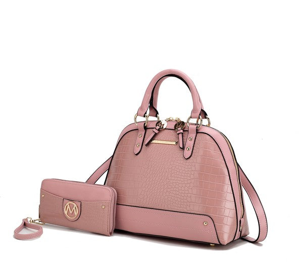 Premium Croco Satchel Set